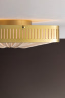 Aged Brass Henri Semi Flush 14.5" by Hudson Valley, view 4