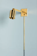 Aged Brass Highgrove Plug-In Sconce by Hudson Valley, view 4