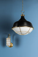 Aged Brass and Distressed Bronze Holkham Pendant 18" x 20.5" by Hudson Valley, view 4