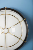Aged Brass Holkham Flush Mount 12.5" by Hudson Valley, view 2