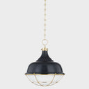 Aged Brass and Darkest Blue Holkham Pendant 18" x 20.5" by Hudson Valley, view 3