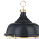 Aged Brass and Darkest Blue Holkham Pendant 18" x 20.5" by Hudson Valley, view 2