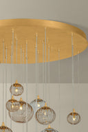 Vintage Gold Leaf Istanbul Chandelier 40" by Corbett Lighting