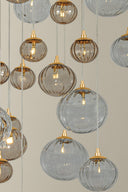 Vintage Gold Leaf Istanbul Chandelier 40" by Corbett Lighting, view 3