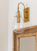 Aged Brass Ivy Wall Sconce 7.5" by Hudson Valley, view 2