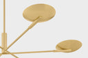 Aged Brass Johnson Chandelier 56" by Hudson Valley, view 5