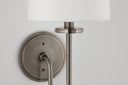 Historic Nickel Jericho Wall Sconce 7" by Hudson Valley, view 2