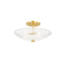 Aged Brass Lago Semi Flush 16.25" by Hudson Valley