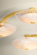 Vintage Gold Leaf Kune Close-To-Ceiling 22.25" by Corbett Lighting, view 3