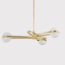 Vintage Brass Kyomi Chandelier 52" by Corbett Lighting, view 3
