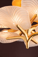 Vintage Gold Leaf Kamal Semi Flush 28.5" by Corbett Lighting, view 3