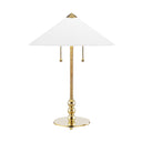 Aged Brass Flare Table Lamp 18" by Hudson Valley