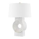 Ceramic White Wash Milner Table Lamp 18" by Hudson Valley