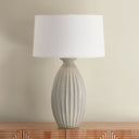 Ceramic Taupe Velvet Box Elder Table Lamp 19.5" by Hudson Valley, view 3