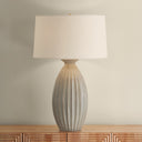 Ceramic Taupe Velvet Box Elder Table Lamp 19.5" by Hudson Valley, view 2
