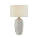 Ceramic Frost Grey Crackle Elk River Table Lamp 19" by Hudson Valley