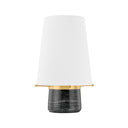 Aged Brass Central Valley Rechargeable Table Lamp 8.25" by Hudson Valley