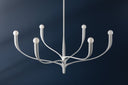 White Plaster Labra Chandelier 36.75" by Hudson Valley, view 7