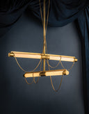 Vintage Brass Lariat Chandelier 48.75" by Corbett Lighting, view 5