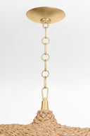 Vintage Gold Leaf Levene Chandelier 58.75" by Corbett Lighting, view 2