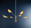 Aged Brass Levin Chandelier 54" by Hudson Valley, view 3