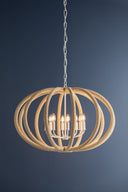 White Plaster Lewiston Chandelier 34" by Hudson Valley, view 3