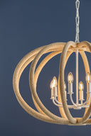 White Plaster Lewiston Chandelier 34" by Hudson Valley, view 4