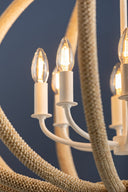 White Plaster Lewiston Chandelier 34" by Hudson Valley, view 5