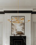 Vintage Gold Leaf Taormina Chandelier 63" by Hudson Valley, view 4