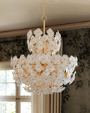 Vintage Gold Leaf Barrytown Chandelier 34" by Hudson Valley, view 4