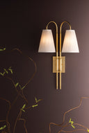 Vintage Brass Limoges Wall Sconce 14" by Corbett Lighting, view 4