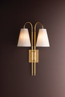 Vintage Brass Limoges Wall Sconce 14" by Corbett Lighting, view 3