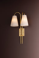 Vintage Brass Limoges Wall Sconce 14" by Corbett Lighting, view 6