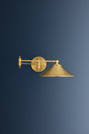Aged Brass Lithgow Wall Sconce 10" by Hudson Valley, view 3