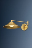 Aged Brass Lithgow Wall Sconce 10" by Hudson Valley, view 2