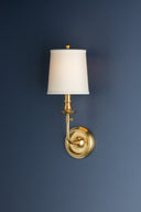 Aged Brass Logan Wall Sconce 6.25" by Hudson Valley, view 2