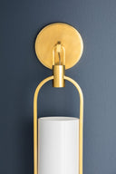 Aged Brass Lorimer Wall Sconce 4.75" by Hudson Valley, view 5
