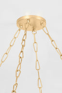 Vintage Gold Leaf Lure Chandelier 50" by Corbett Lighting, view 3