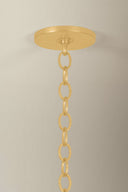 Vintage Gold Leaf Maywood Chandelier 33.5" by Hudson Valley, view 6