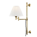 Aged Brass Classic No.1 Plug-In Sconce 10" by Hudson Valley