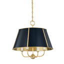 Aged Brass and Darkest Blue Cambridge Chandelier 20.25" x 19.5" by Hudson Valley