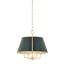 Aged Brass and Soft Studio Green Cambridge Chandelier 20.25" x 19.5" by Hudson Valley