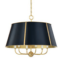 Aged Brass and Darkest Blue Cambridge Chandelier 28.5" x 23" by Hudson Valley