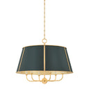 Aged Brass and Soft Studio Green Cambridge Chandelier 28.5" x 23" by Hudson Valley