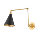 Aged Brass and Distressed Bronze Osterley Wall Sconce 6.5" x 16" by Hudson Valley