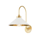 Aged Brass and Off-White Clivedon Wall Sconce 12" x 16" by Hudson Valley