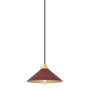 Aged Brass and Soft Crimson Clivedon Pendant 12" x 6.5" by Hudson Valley