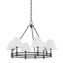 Aged Brass and Distressed Bronze Howard Chandelier 32.75" x 23" by Hudson Valley
