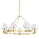 Aged Brass Howard Chandelier 50" x 26" by Hudson Valley
