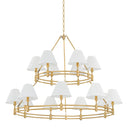 Aged Brass Howard Chandelier 50" x 35.75" by Hudson Valley